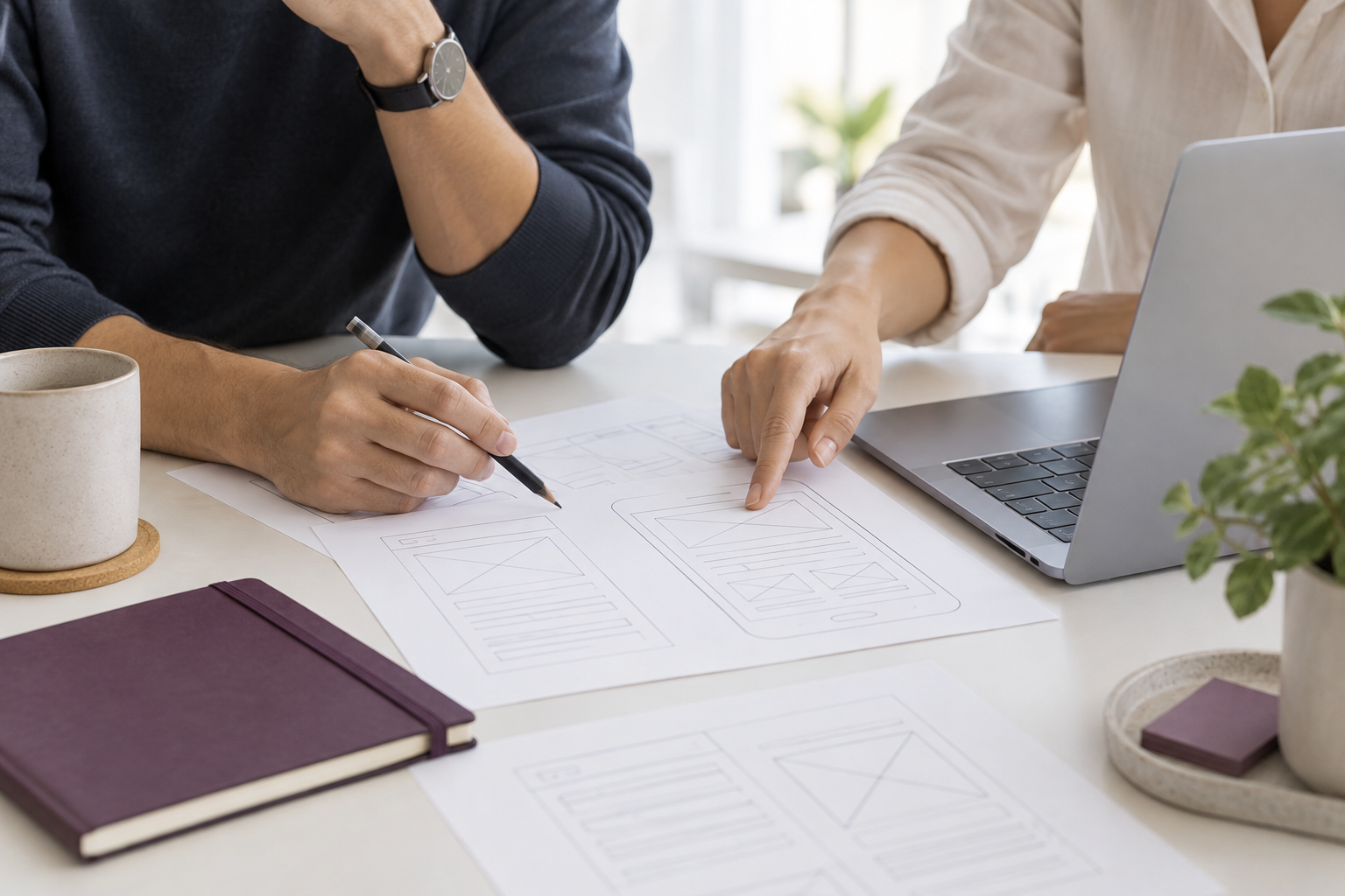 Conceptual collaboration on application wireframes and rollout requirements